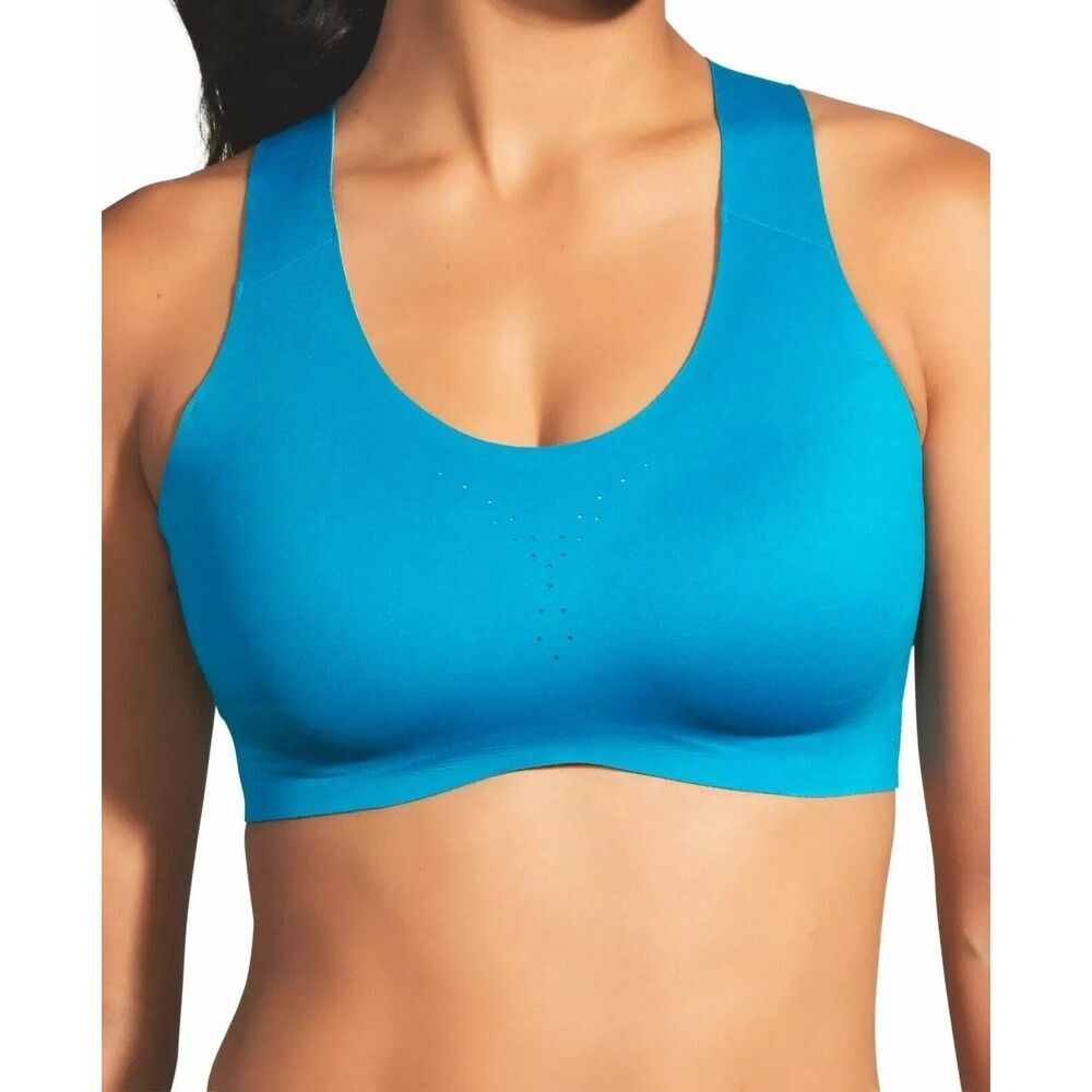 Brooks Dare Crossback Run Sports Bra size 30 DD / E Sea Blue